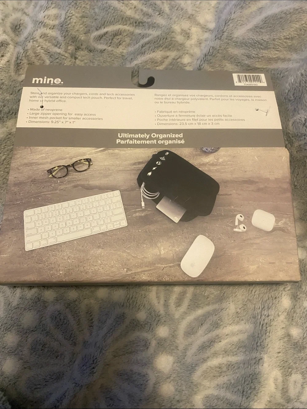 mine Gray Tech Accessories Pouch Organizer